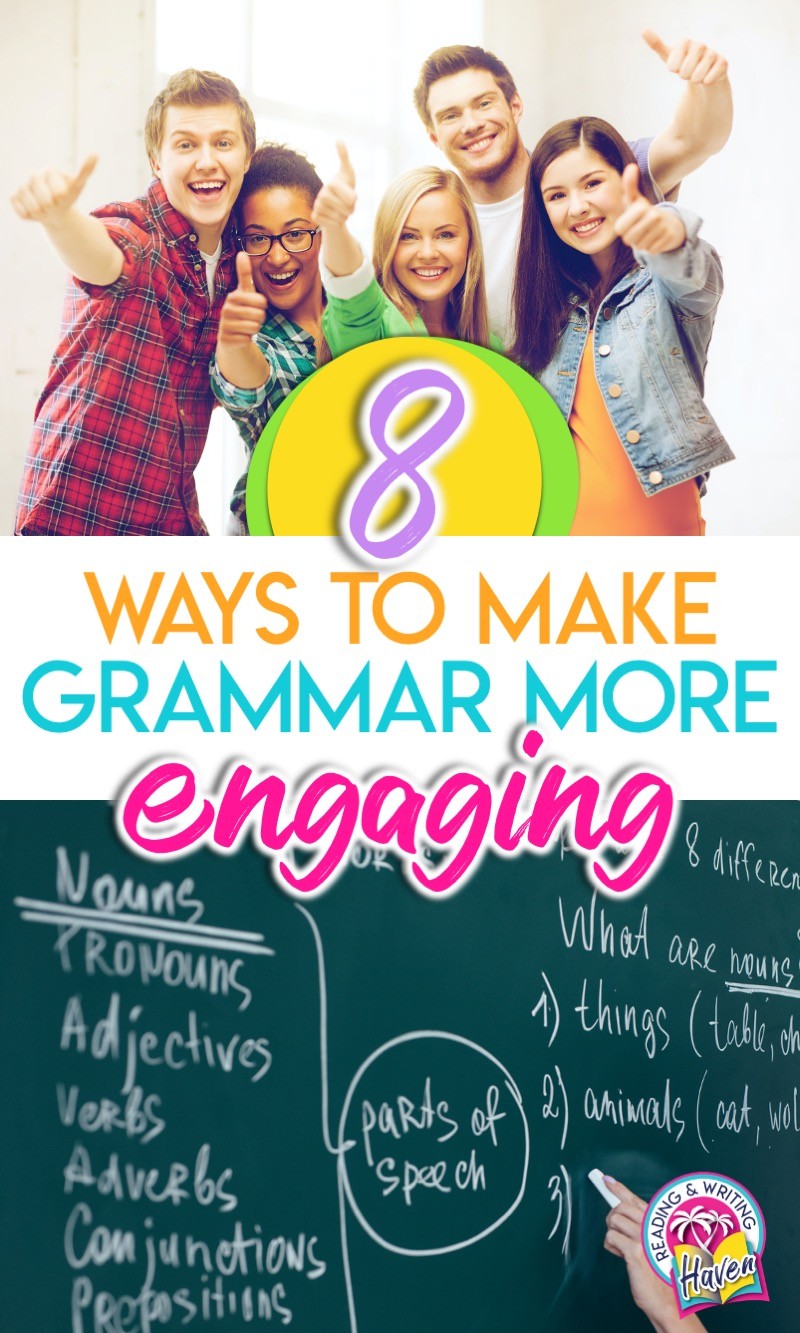 Engaging grammar lessons - ideas for middle and high school ELA #EngagingGrammar #MiddleSchoolELA #HighSchoolELA