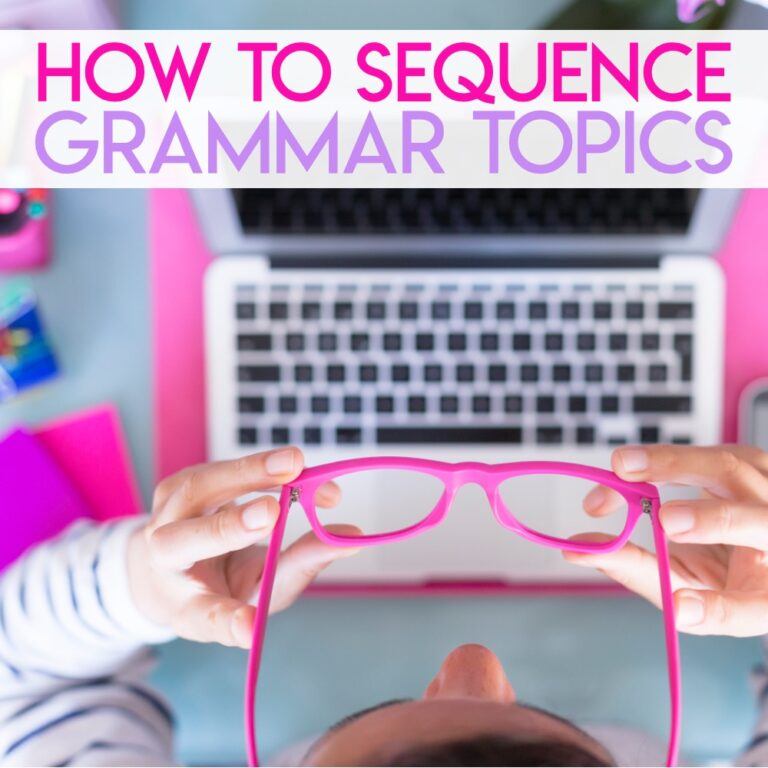 Teaching grammar but unsure of how to organize the topics? I've been teaching grammar for over ten years. Let me share with you the grammar sequence that has proven successful for me. How to sequence grammar instruction...read to find out!