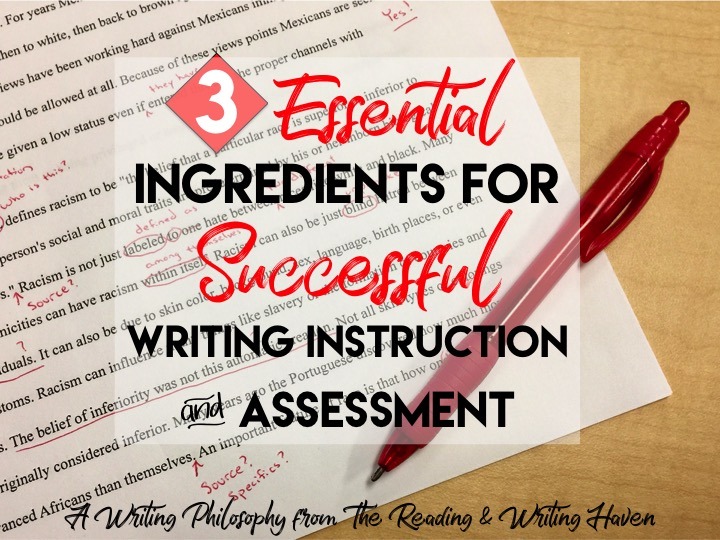 3 Essential Ingredients for Successful Writing Instruction