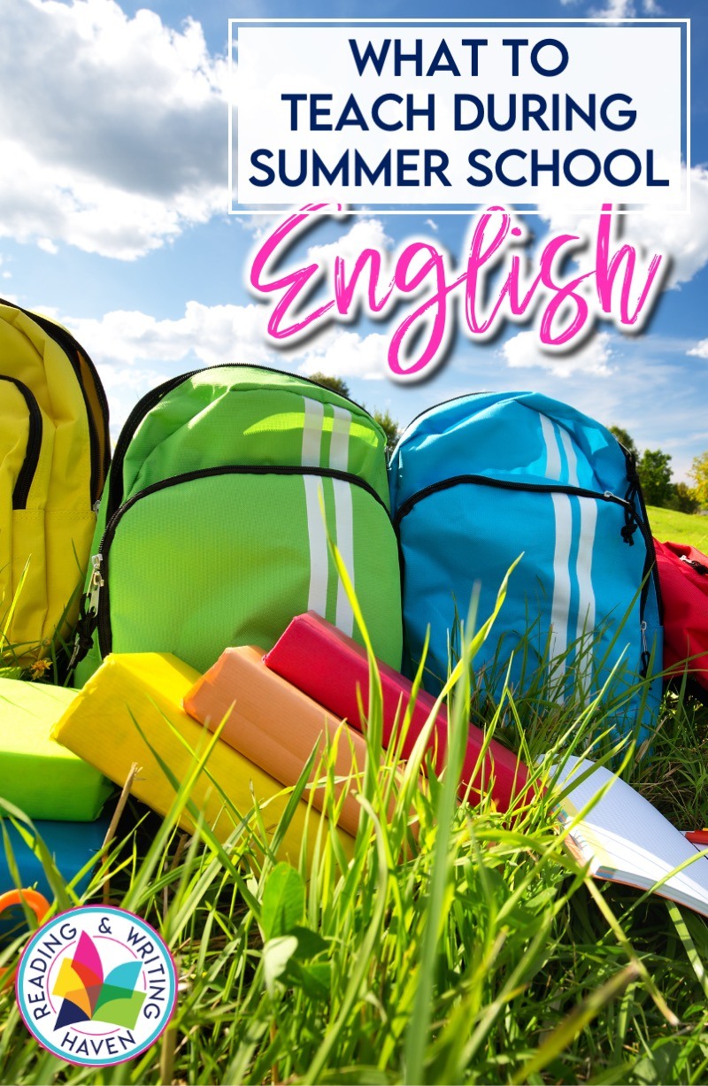English Language Arts summer school curriculum ideas...start here! #SummerSchool #HighSchoolELA