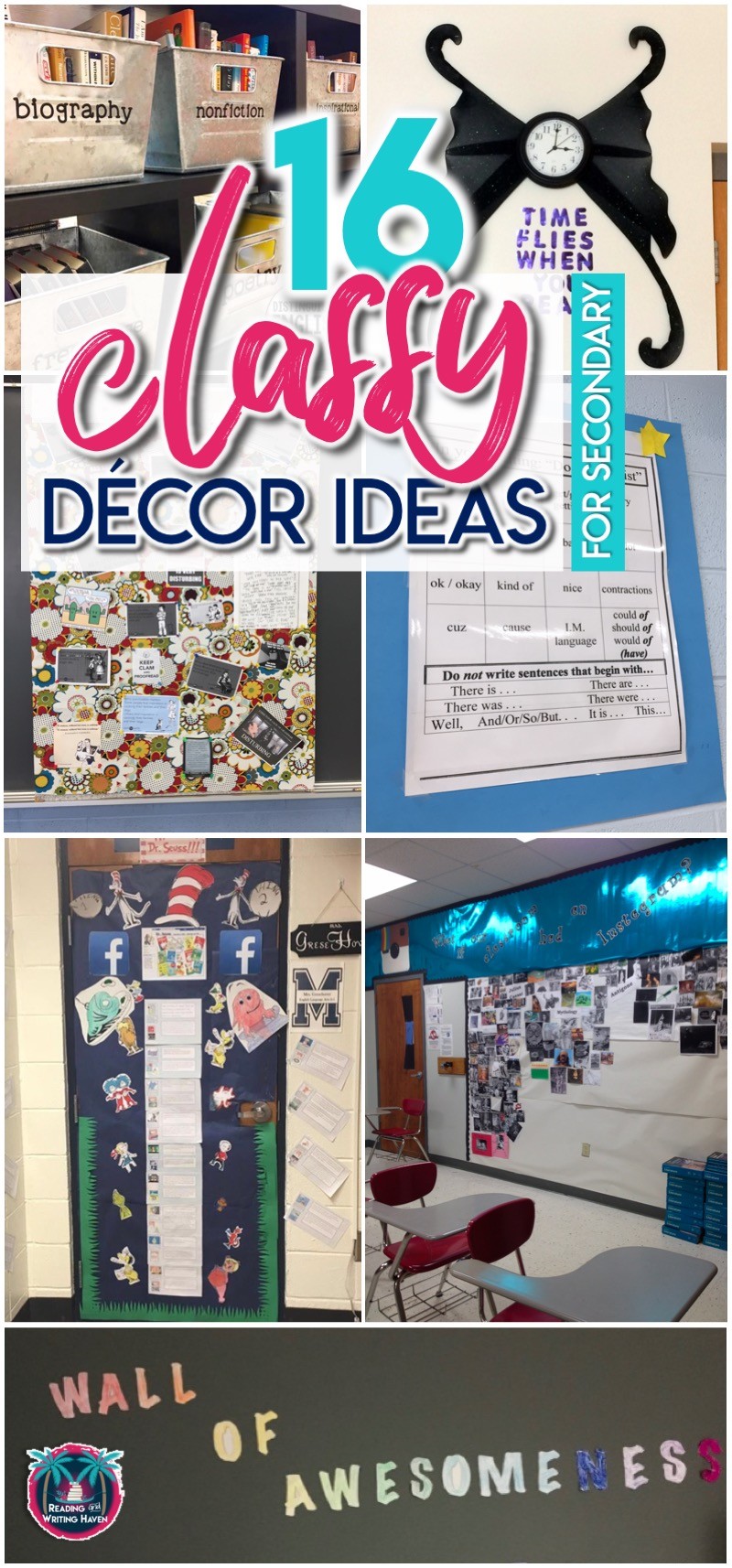 16 secondary classroom decor ideas for middle and high school #ClassroomDecor #SecondaryTeacher