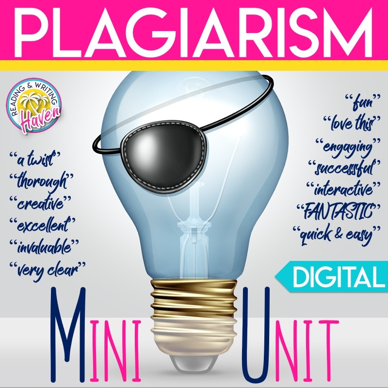 Plagiarism lesson for middle and high school ELA #PlagiarismLesson #MiddleSchoolELA #HighSchoolELA