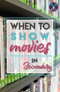 Wondering when it's okay to show movies in school? Movies are visual texts. Here are some ideas for using them to support learning. #moviesinschool #highschoolela