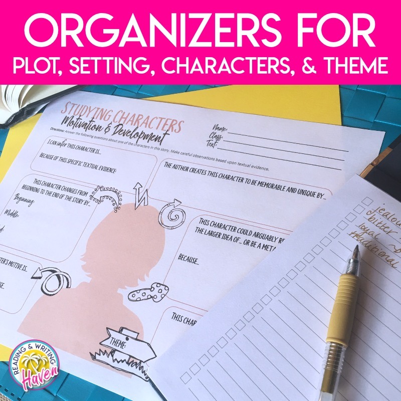 Graphic organizer for analyzing characters