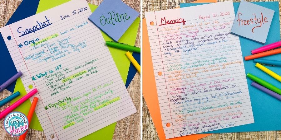 Note Taking Strategies and Tips for Secondary - Reading and