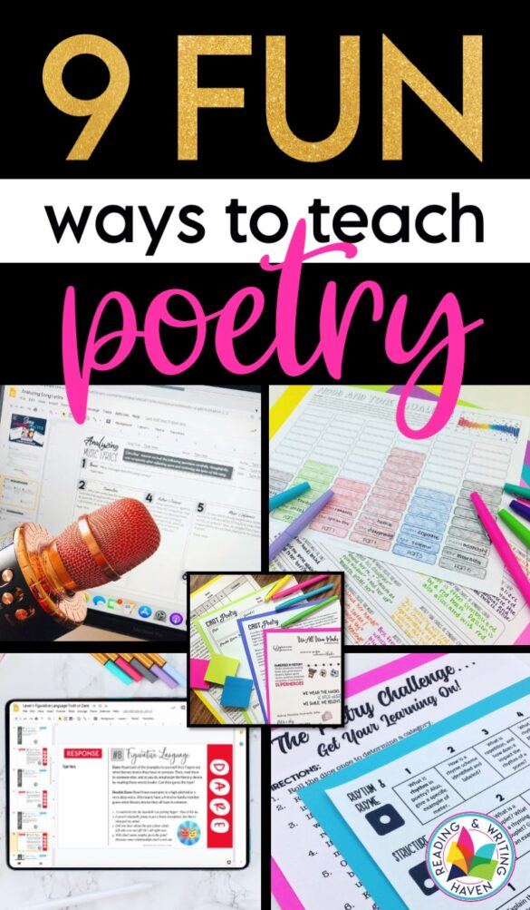 9 Fun Poetry Lessons to Add to Your Next Unit Reading and Writing Haven