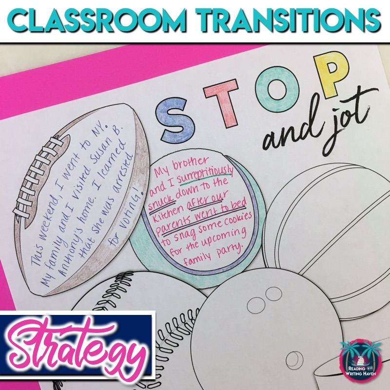 Classroom transitions idea for classroom management in middle school #MiddleSchoolTeacher #ClassroomManagement