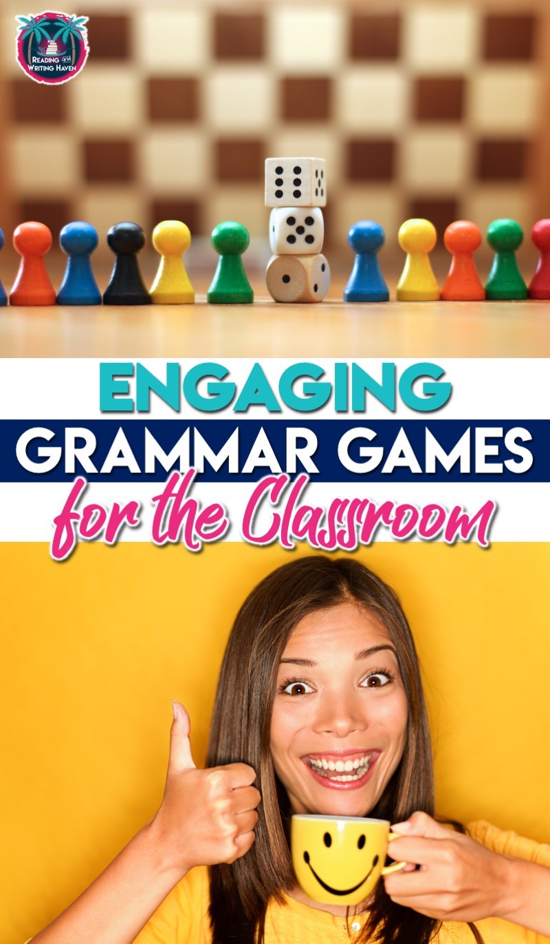 Engaging grammar games for review in middle or high school ELA #grammargames #HighSchoolELA