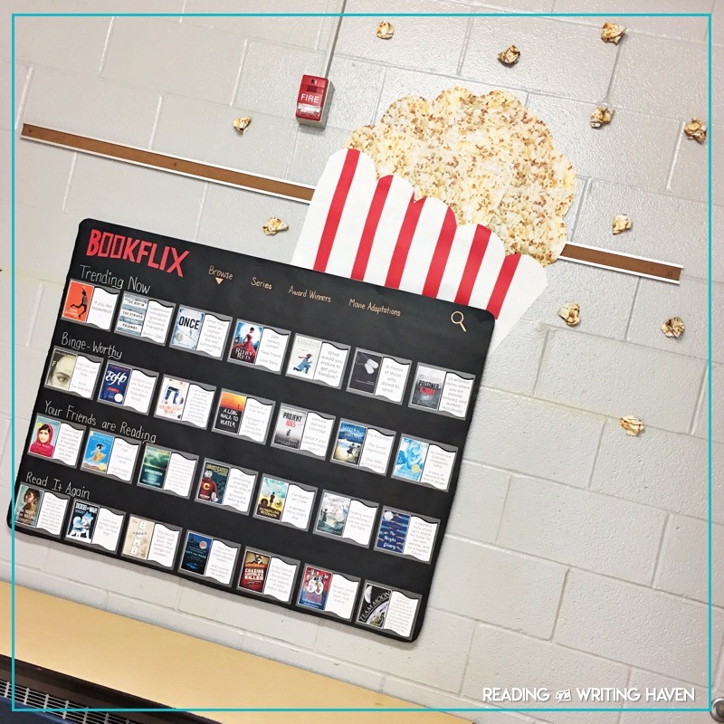 Bookflix reading bulletin board kit and student activity #ClassroomDecorations #MiddleSchoolELA