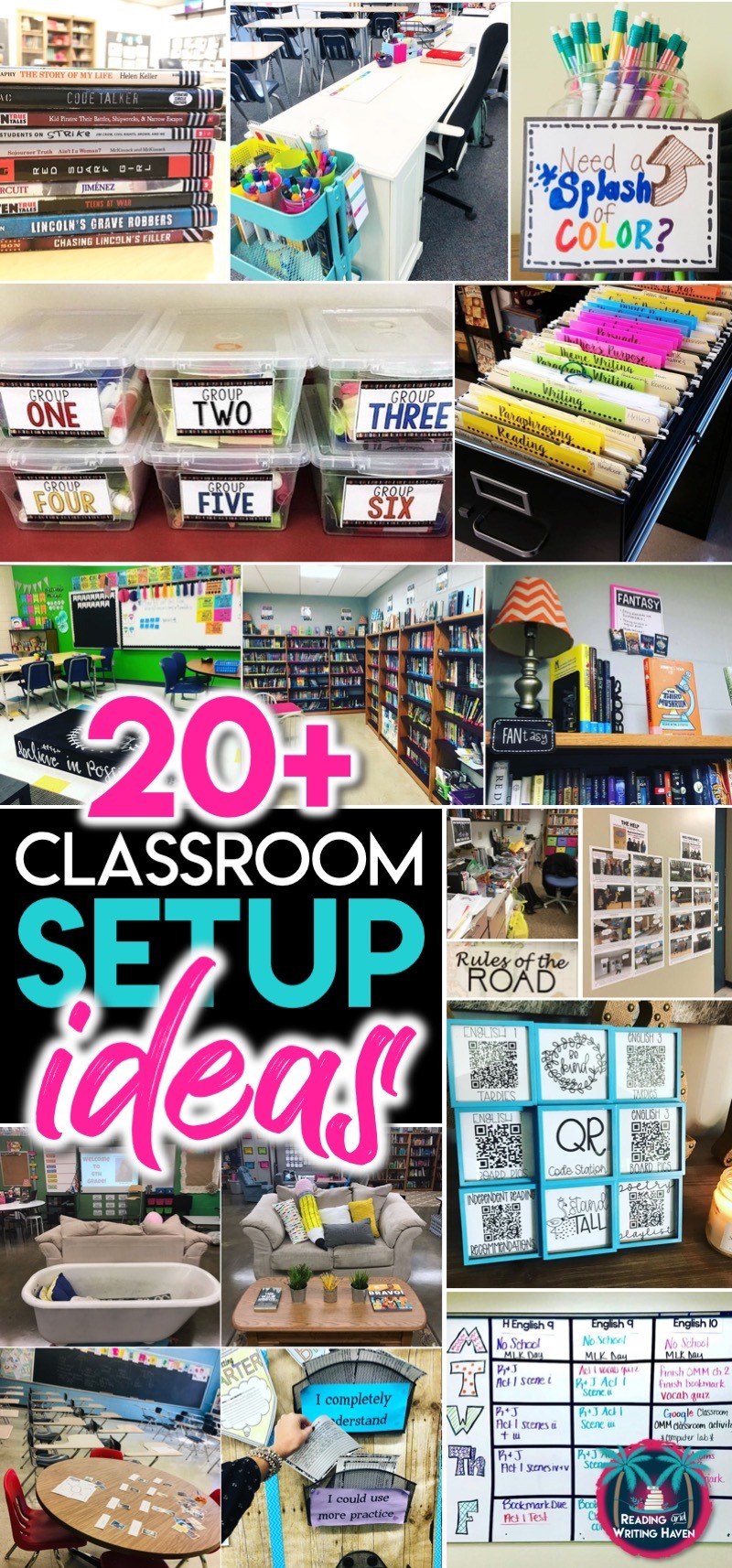 20 plus classroom setup ideas for secondary #ClassroomSetup #SecondaryELA