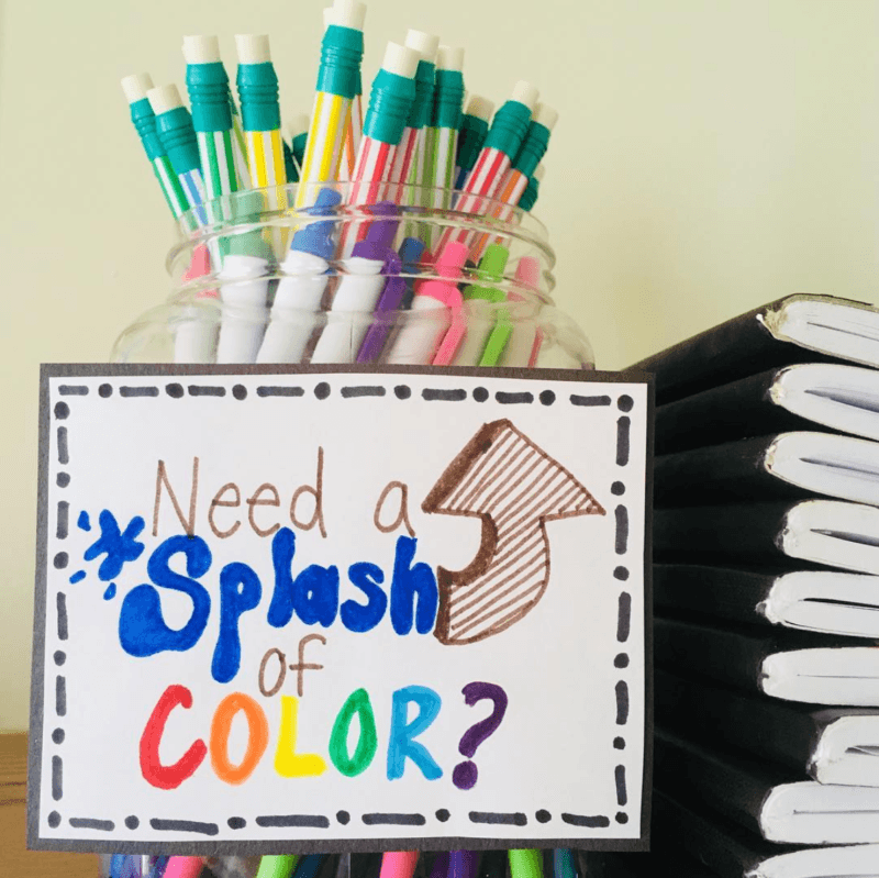 Using color in the classroom is critical! Make sure to set up a station where students can easily access tools to increase effort. #ClassroomManagement #HighSchoolTeacher