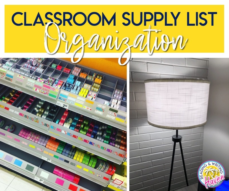 Classroom organization items to put on your classroom supply list #MiddleSchool #HighSchool #ClassroomOrganization #BacktoSchool