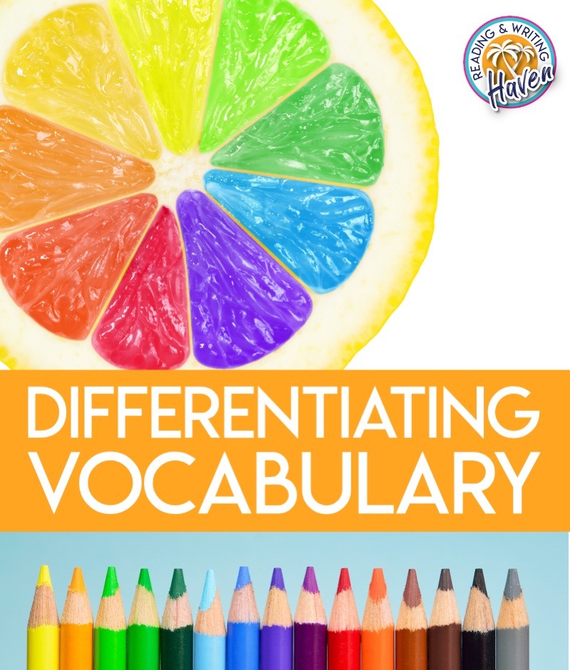 Meaningful differentiation for vocabulary activities #DifferentiatedInsruction #Vocabulary #MiddleSchool #HighSchool