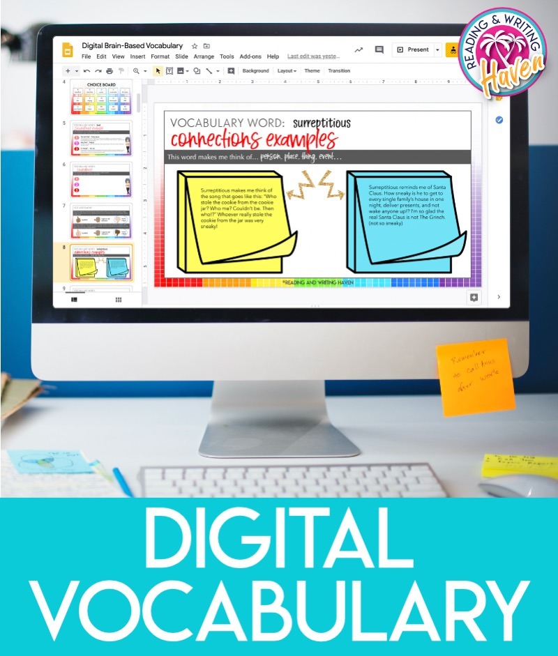 Digital vocabulary teaching ideas for distance learning #Vocabulary #DistanceLearning #DigitalActivities #EngagingELA