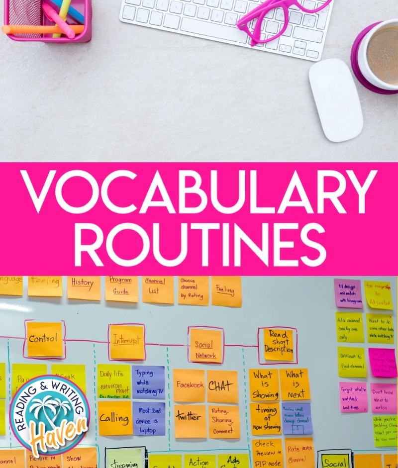 Creating meaningful vocabulary routines in middle and high school ELA #Vocabulary #MiddleSchoolELA #HighSchoolELA
