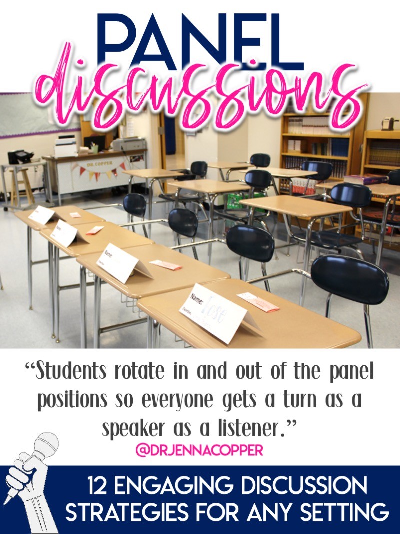 Use panel discussions to engage students in meaningful conversations #ClassDiscussions #HighSchoolELA