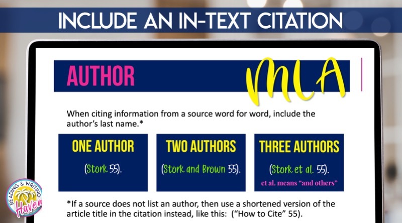 Cite Quotations in MLA format; start by leading with a signal phrase #LessonPlan #EnglishTeacher