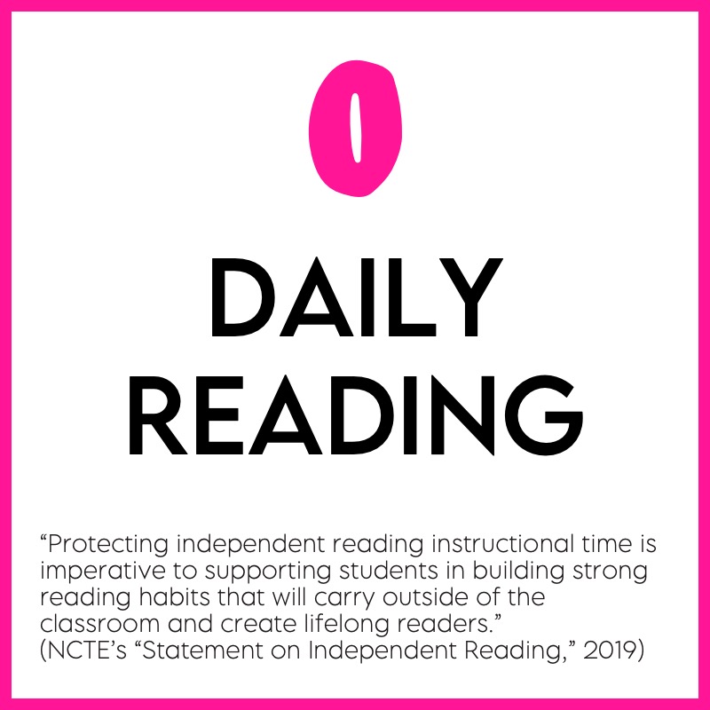 Daily choice reading is an important routine in the secondary classroom #DailyReading #ChoiceReading