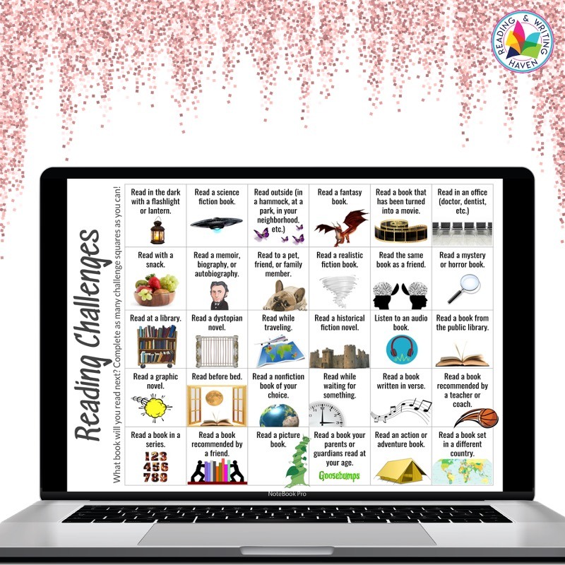 independent reading tasks year 1 Reading challenges choice board; independent reading activities for middle school ELA #MSELA #Reading