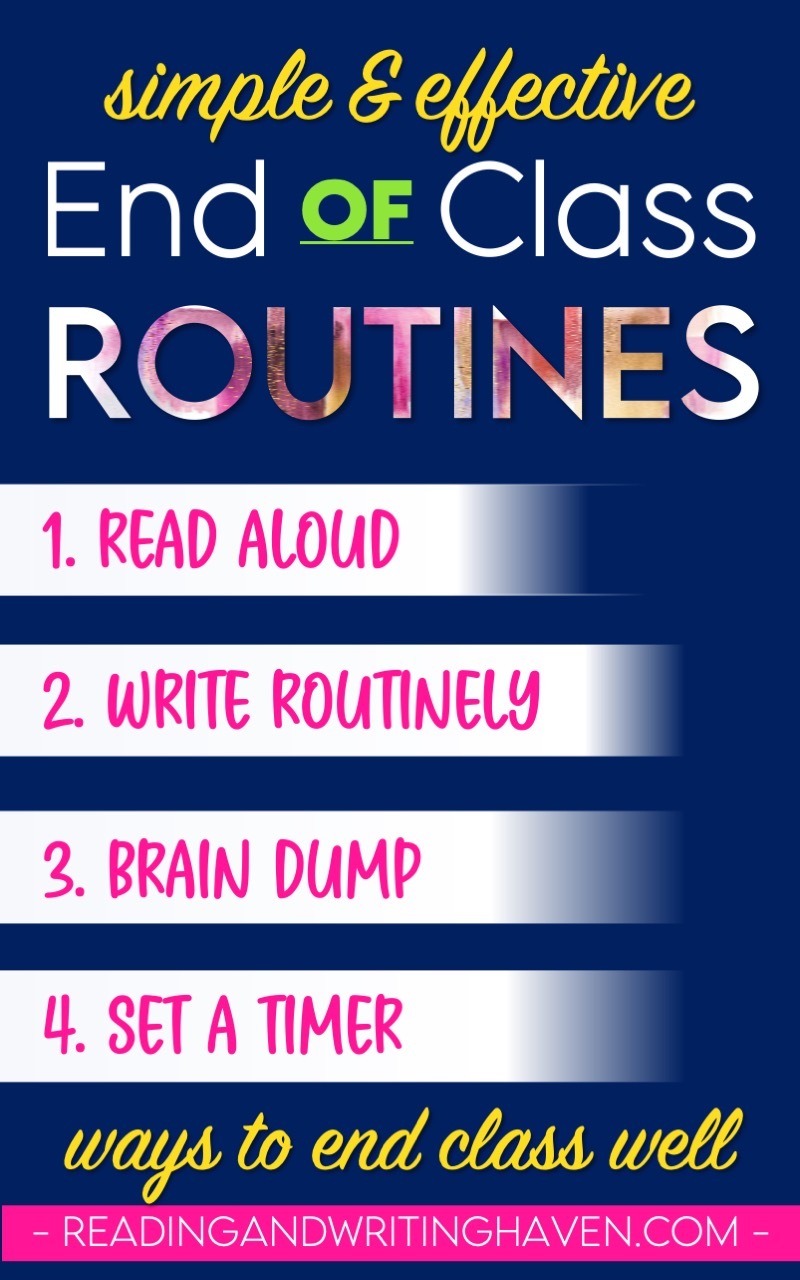 Ways to end class well #ClassroomRoutines