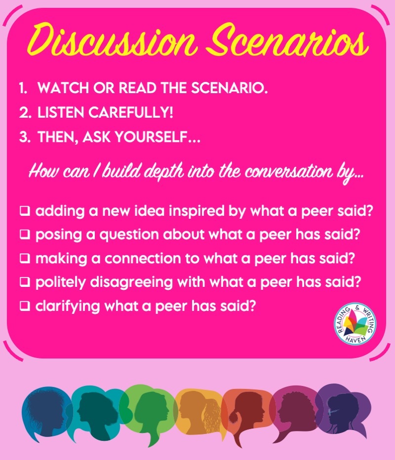 Discussion scenarios for building on ideas #StudentDiscussions