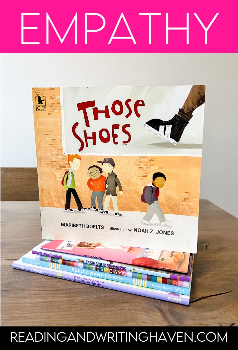 Those Shoes is an excellent picture book for teaching the topic of empathy #Empathy #ChildrensBooks