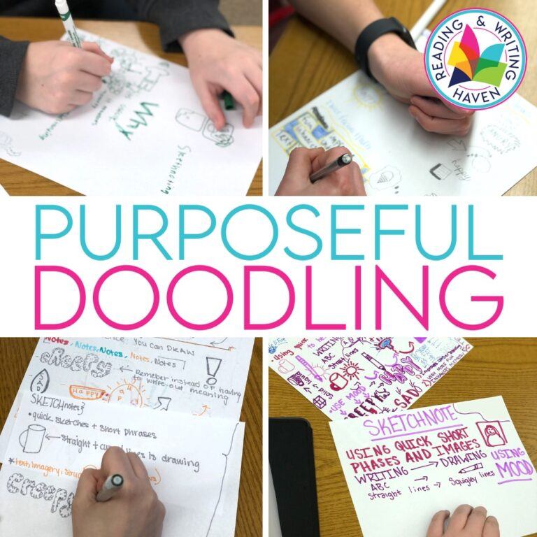 Add purposeful doodling to text annotations to elevate thinking and meaning making